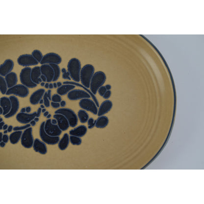 Vintage Pfaltzgraff FOLK ART 14” Oval Platter (USA Castle Mark)