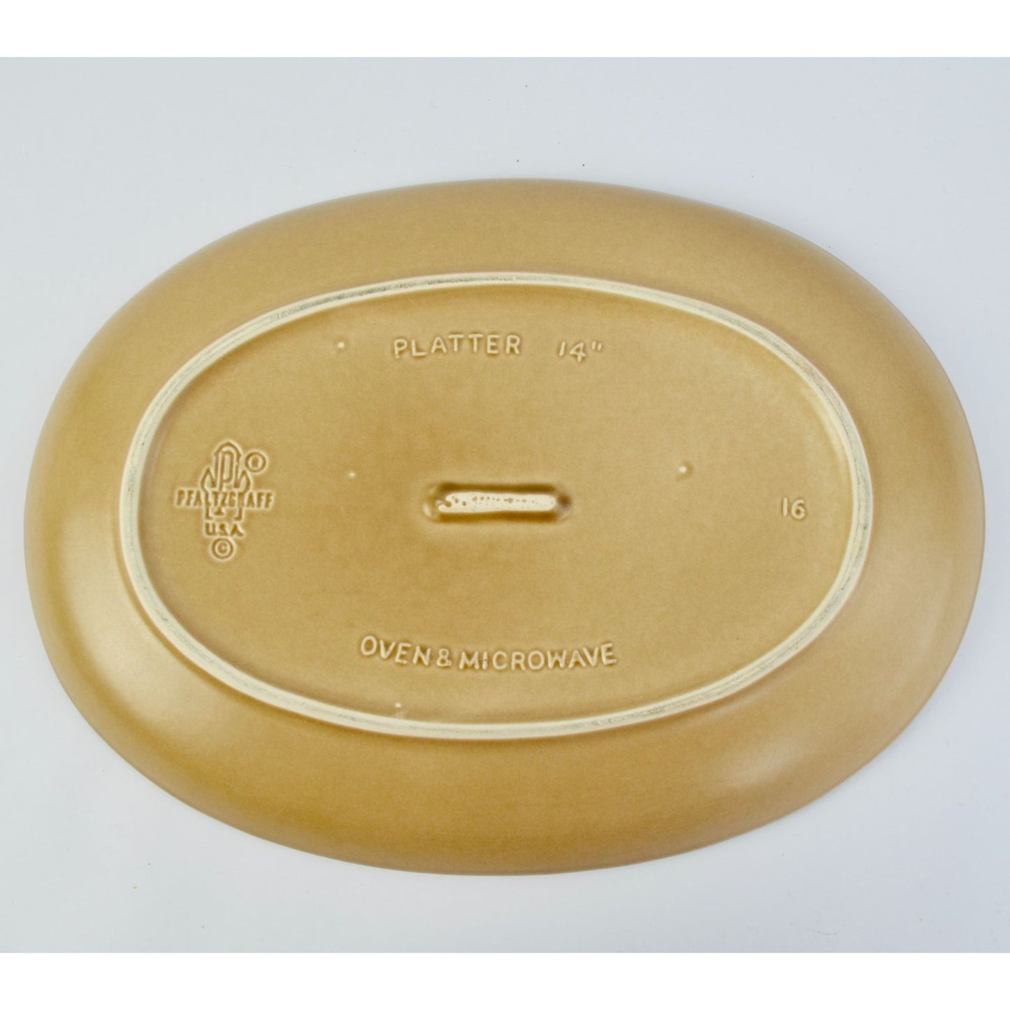 Vintage Pfaltzgraff FOLK ART 14” Oval Platter (USA Castle Mark)