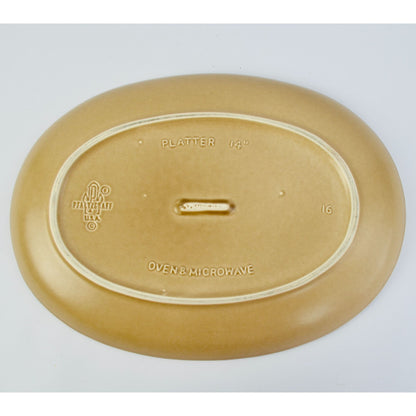 Vintage Pfaltzgraff FOLK ART 14” Oval Platter (USA Castle Mark)