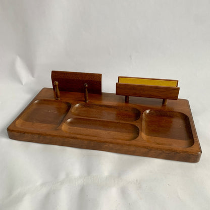 Vintage Leather London Japan Wooden Dresser Desk Valet