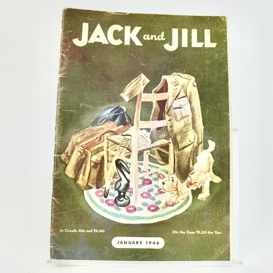 Jack and Jill Magazine January 1946 Vintage Army Soldier