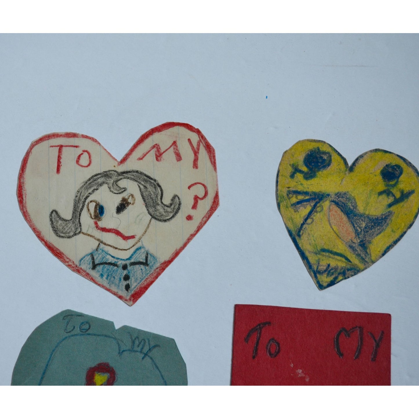 1930s Vintage HANDMADE OOAK Valentine Cards Unique Lot #7