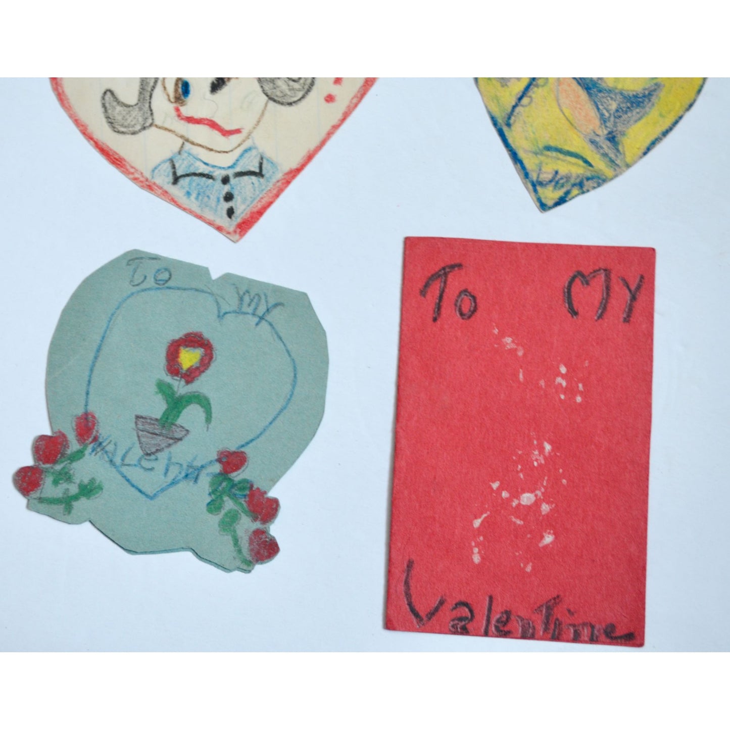 1930s Vintage HANDMADE OOAK Valentine Cards Unique Lot #7