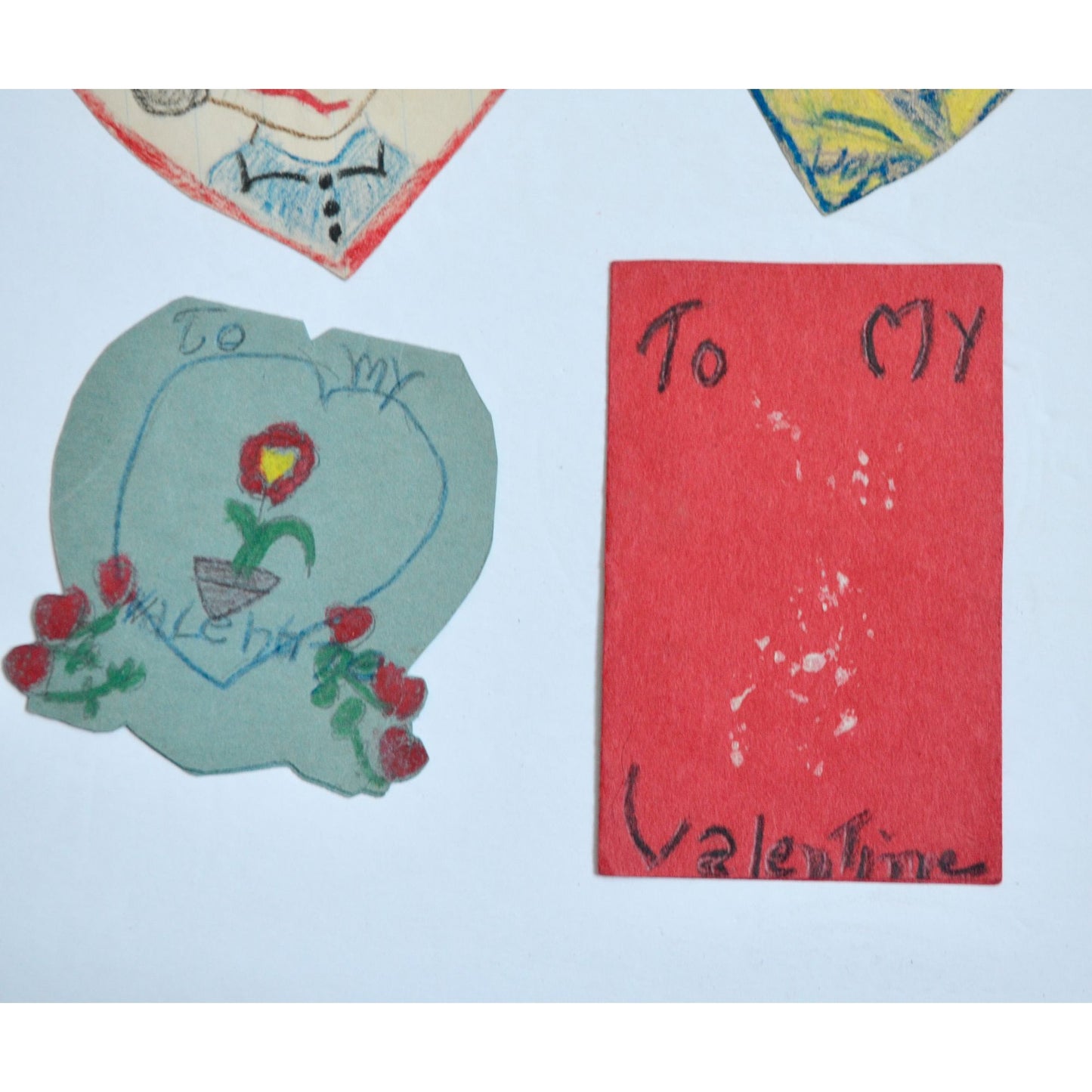 1930s Vintage HANDMADE OOAK Valentine Cards Unique Lot #7