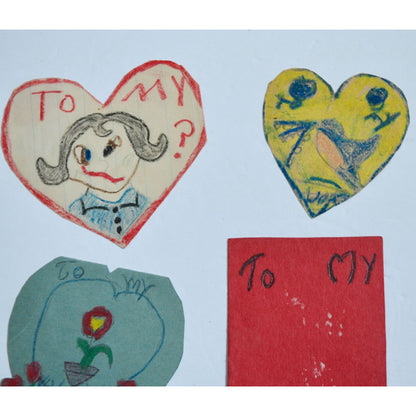 1930s Vintage HANDMADE OOAK Valentine Cards Unique Lot #7