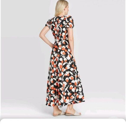 NEW Who What Wear Puff Sleeve Floral Dress