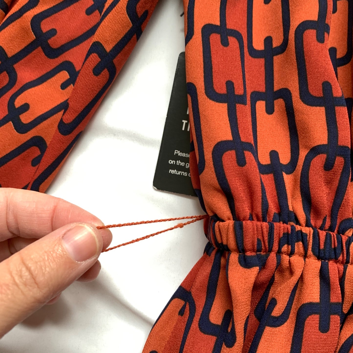 Express Orange Chain Print Dress XS New