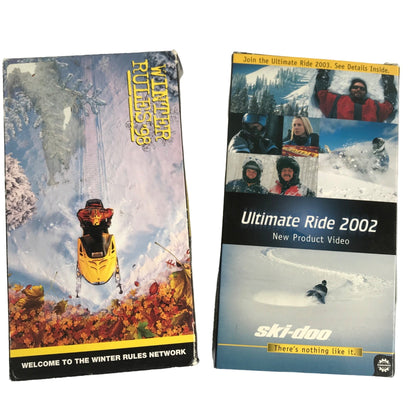 Lot 5 Vintage Ski-Doo Snowmobile VHS Tapes Winter Rules Ultimate Ride Right