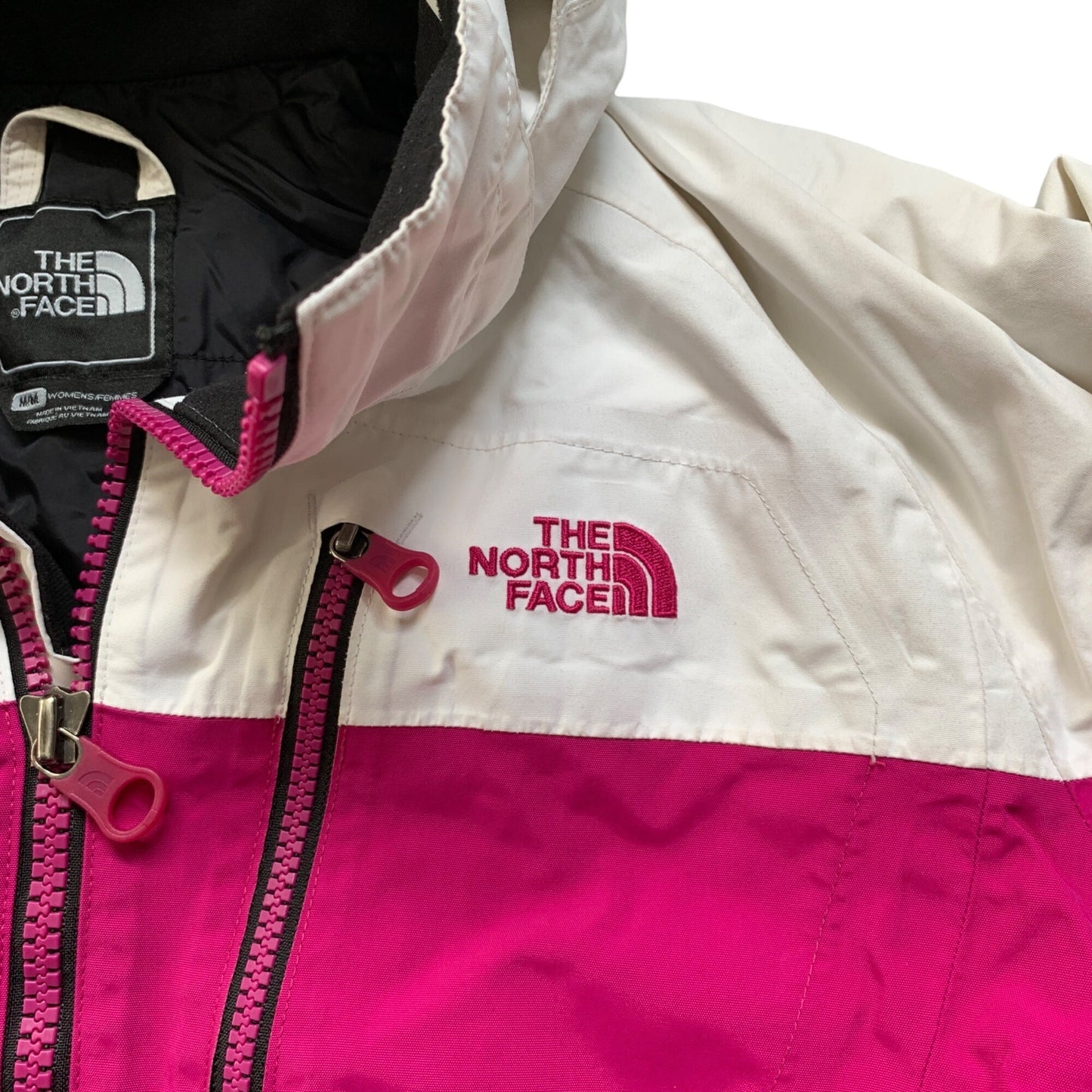 The North Face Women's Pink White Black Winter Jacket Medium