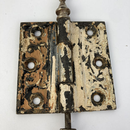 Antique Cast Iron 3"x3" Door Hinge Steeple Top Victorian Eastlake Style