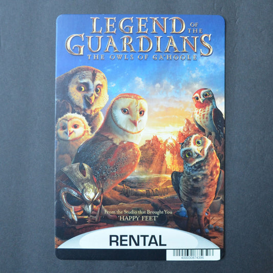 Blockbuster Backer Card Legends of the Guardians The Owls of Ga'Hoole NO DISC
