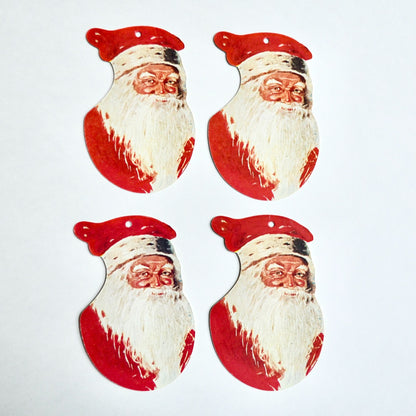 Vintage Santa Gift Tags Unused Lot of 4