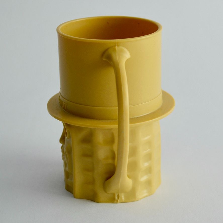Mr. Peanut Vintage Plastic Handled Mug Cup 1960s