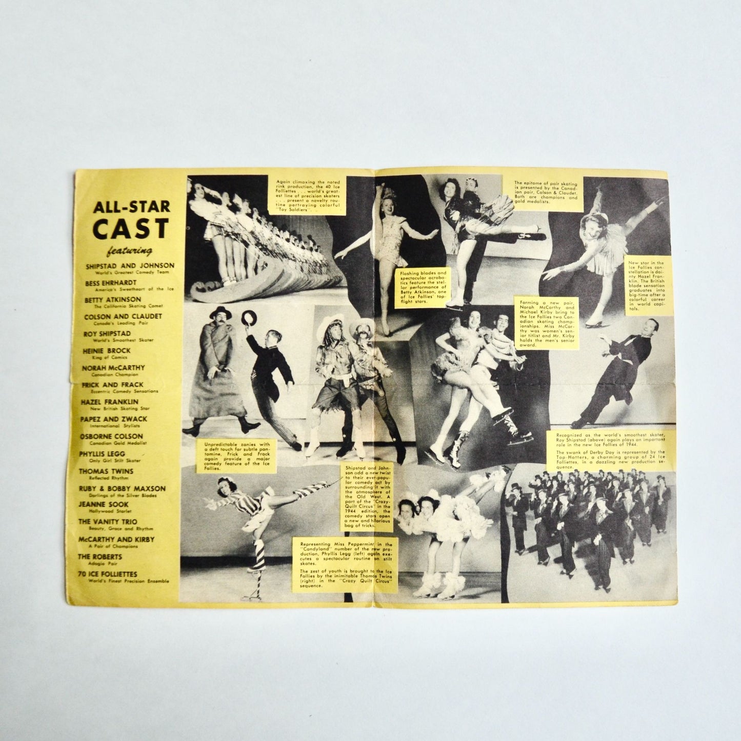 1944 Ice Follies Program Pan-Pacific Auditorium Los Angeles Vintage