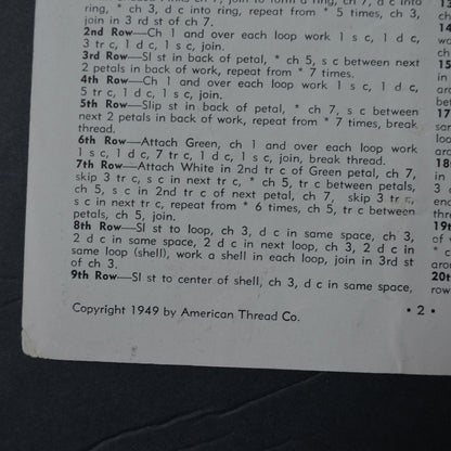 Vintage 1949 Flower Doilies Star Book No. 64 Crochet Patterns Booklet