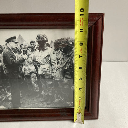Dwight Eisenhower D-Day Normandy Black & White Photograph Print 8x10 WWII Framed