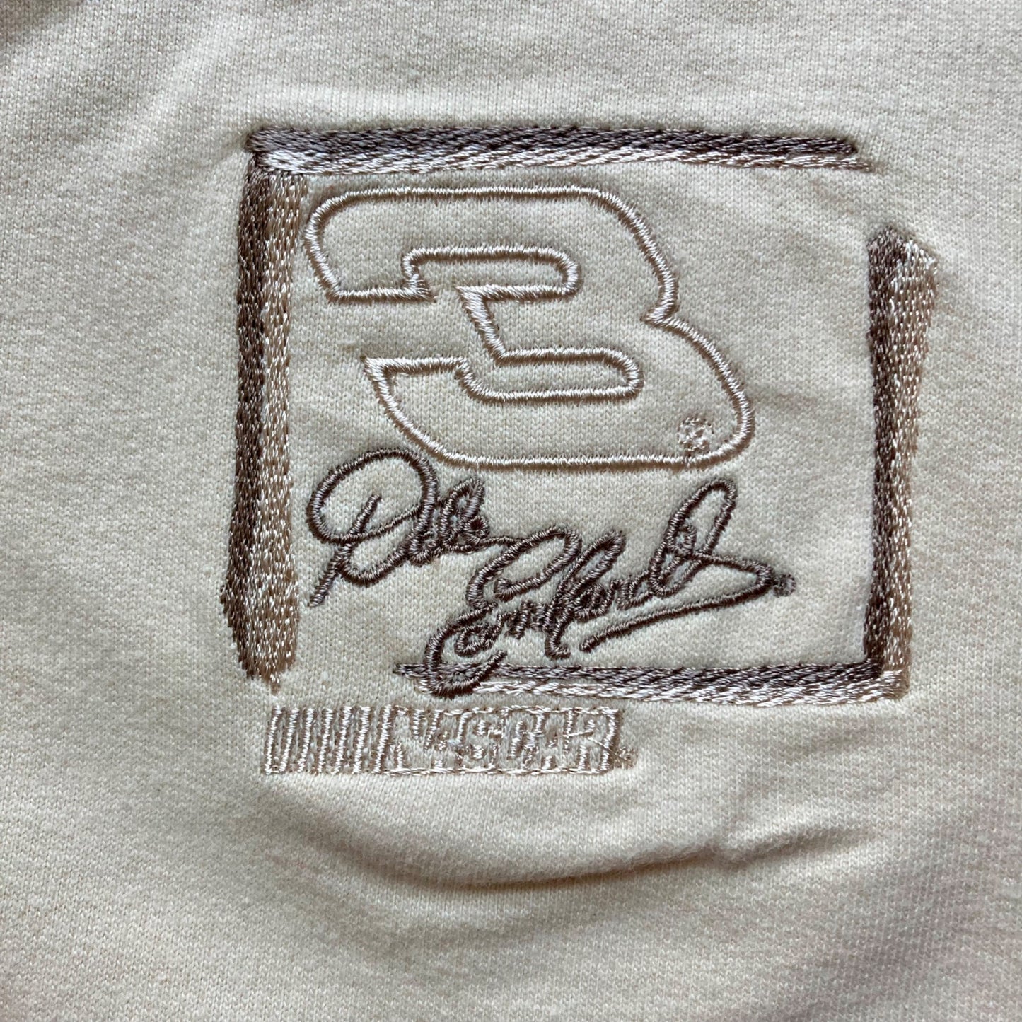 Vintage Dale Earnhardt V-Neck Sweatshirt Chase Authentics Beige Men's XL