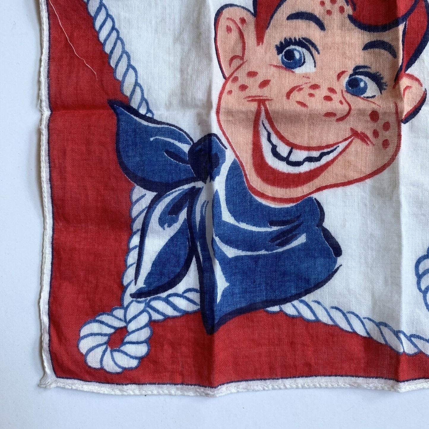 VINTAGE 1950'S HOWDY DOODY CHILDREN'S HANKY HANDKERCHIEF