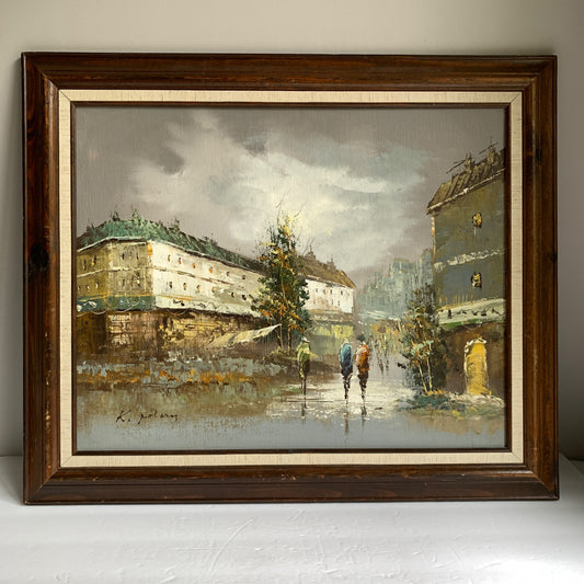 Vintage Oil Painting Art Framed