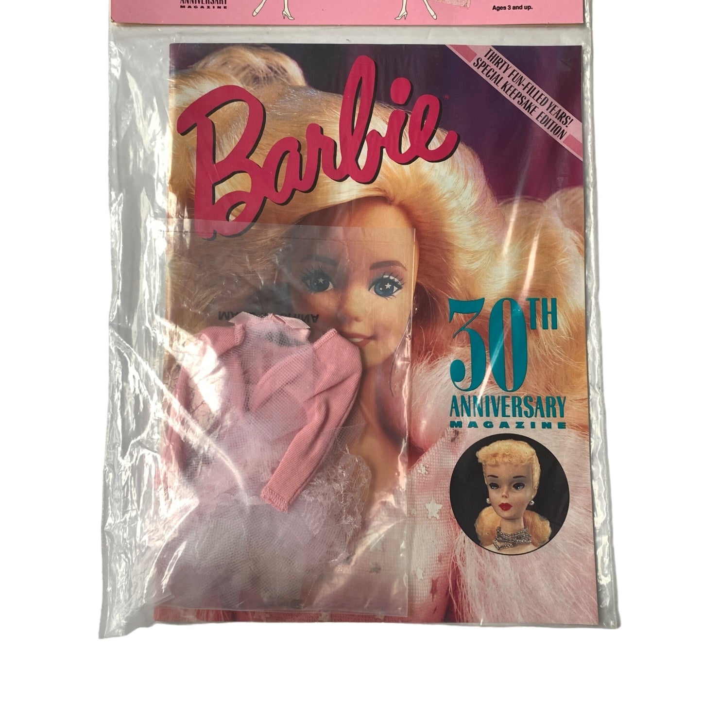 Barbie Vintage 30th Anniversary Magazine New Unopened + Dress