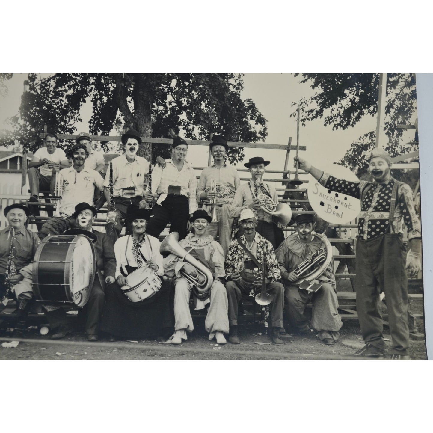 Sauerkraut Band Springfield Minnesota Vintage 8 x 10" Photograph Black & White