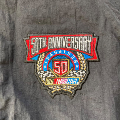 NASCAR 50th Anniversary Jacket Men's Medium Hartwell ViaSport Racing Nylon Black