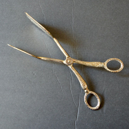 Vintage Ornate Silver Bread Pastry Tongs