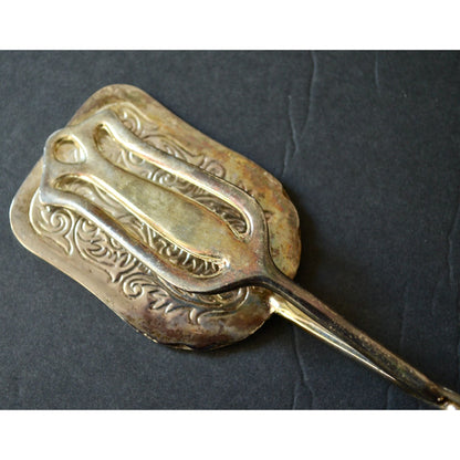 Vintage Ornate Silver Bread Pastry Tongs