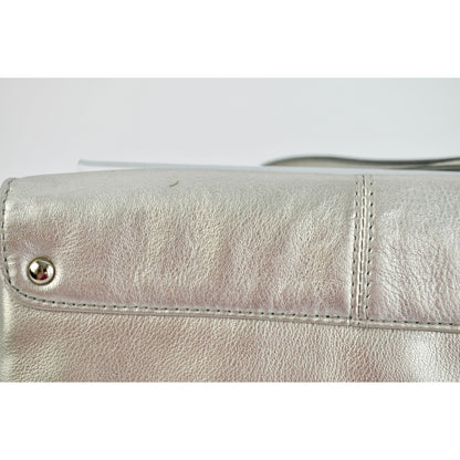 Coach Ashley Metallic Silver Leather Wristlet WITH HANGTAG