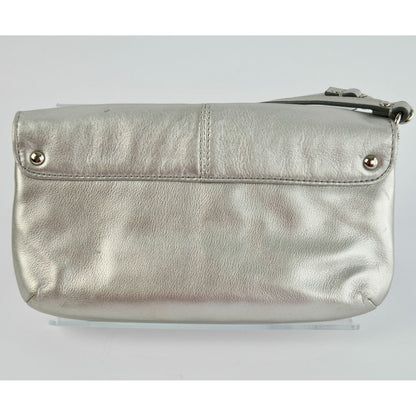 Coach Ashley Metallic Silver Leather Wristlet WITH HANGTAG
