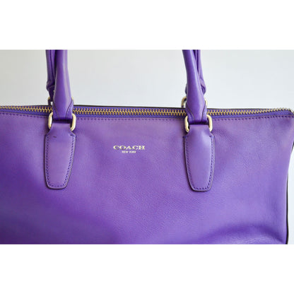 Coach 21132 Molly Purple Ultraviolet Leather Handbag NO CROSSBODY STRAP