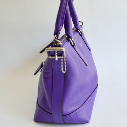 Coach 21132 Molly Purple Ultraviolet Leather Handbag NO CROSSBODY STRAP