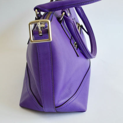 Coach 21132 Molly Purple Ultraviolet Leather Handbag NO CROSSBODY STRAP
