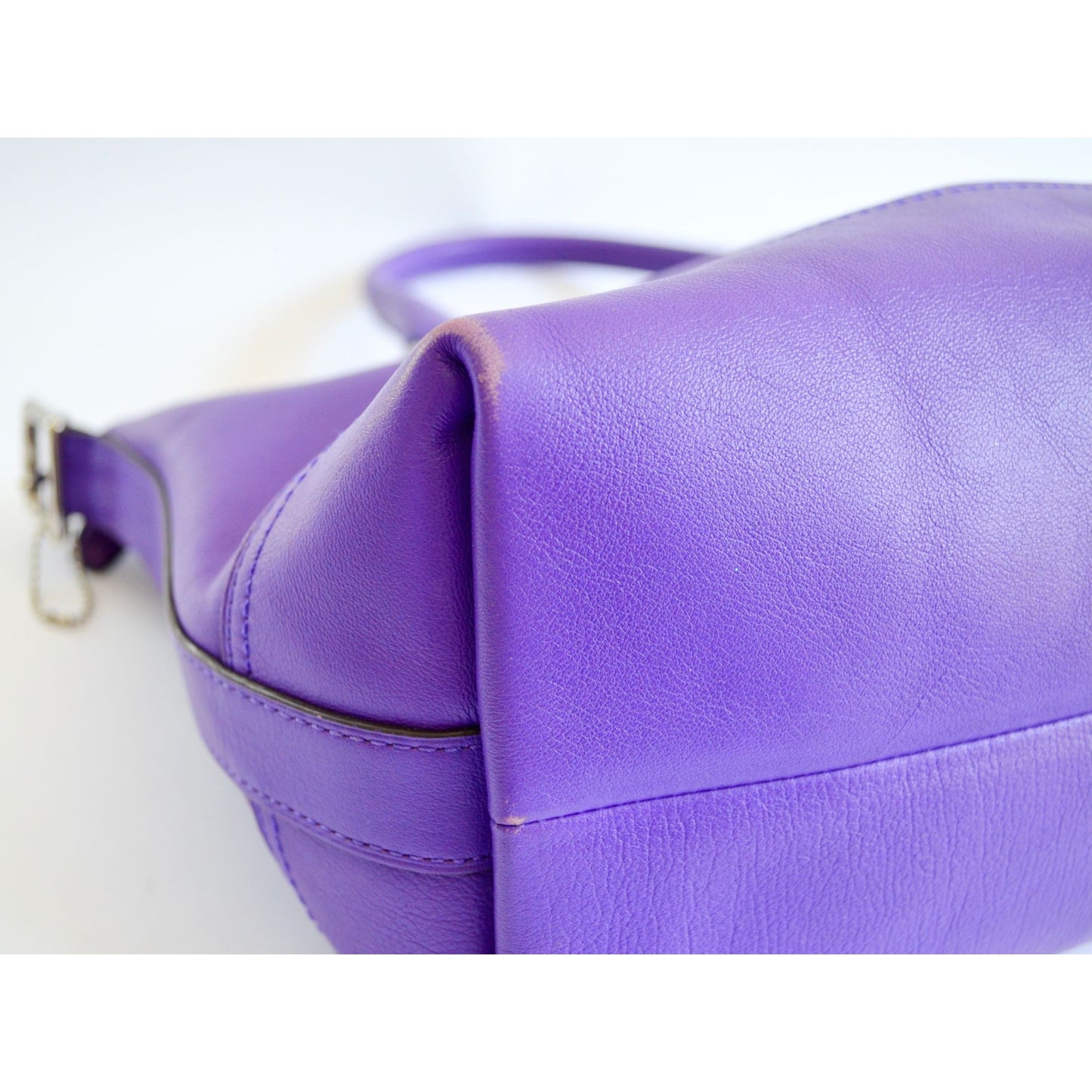 Coach 21132 Molly Purple Ultraviolet Leather Handbag NO CROSSBODY STRAP