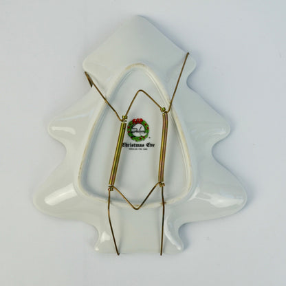Salem Christmas Eve Tree Shaped Ceramic Plate with Hanger