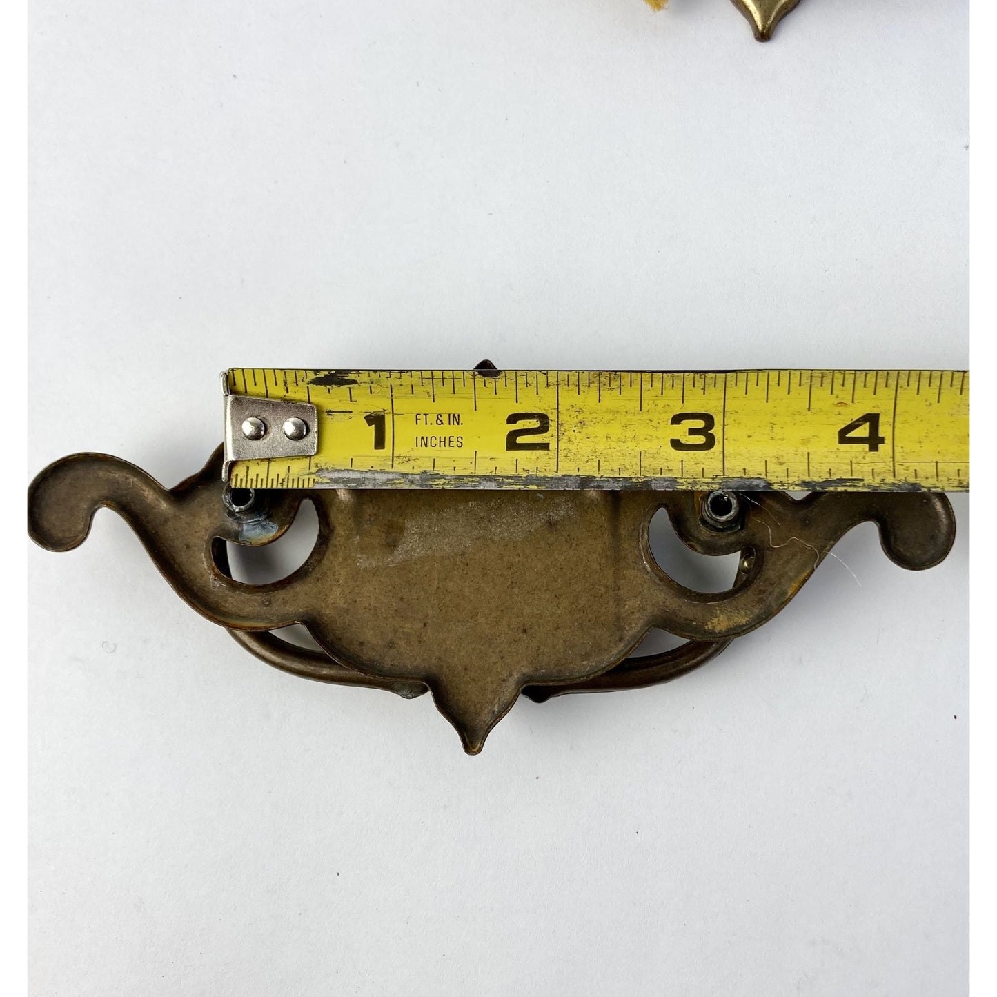 Lot 9.5 Vintage Brass Drop-Bail Drawer Pulls Batwing Chippendale Handles 3"-C