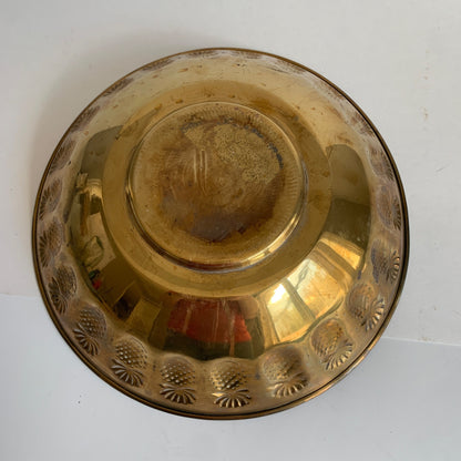 Vintage Brass Pineapple Bowl Trinket 10" Diameter