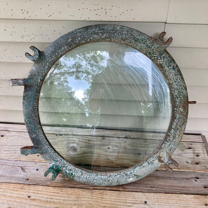 Vintage Great Lakes Ship Porthole Window 21" Original Maritime Port Hole w/Glass