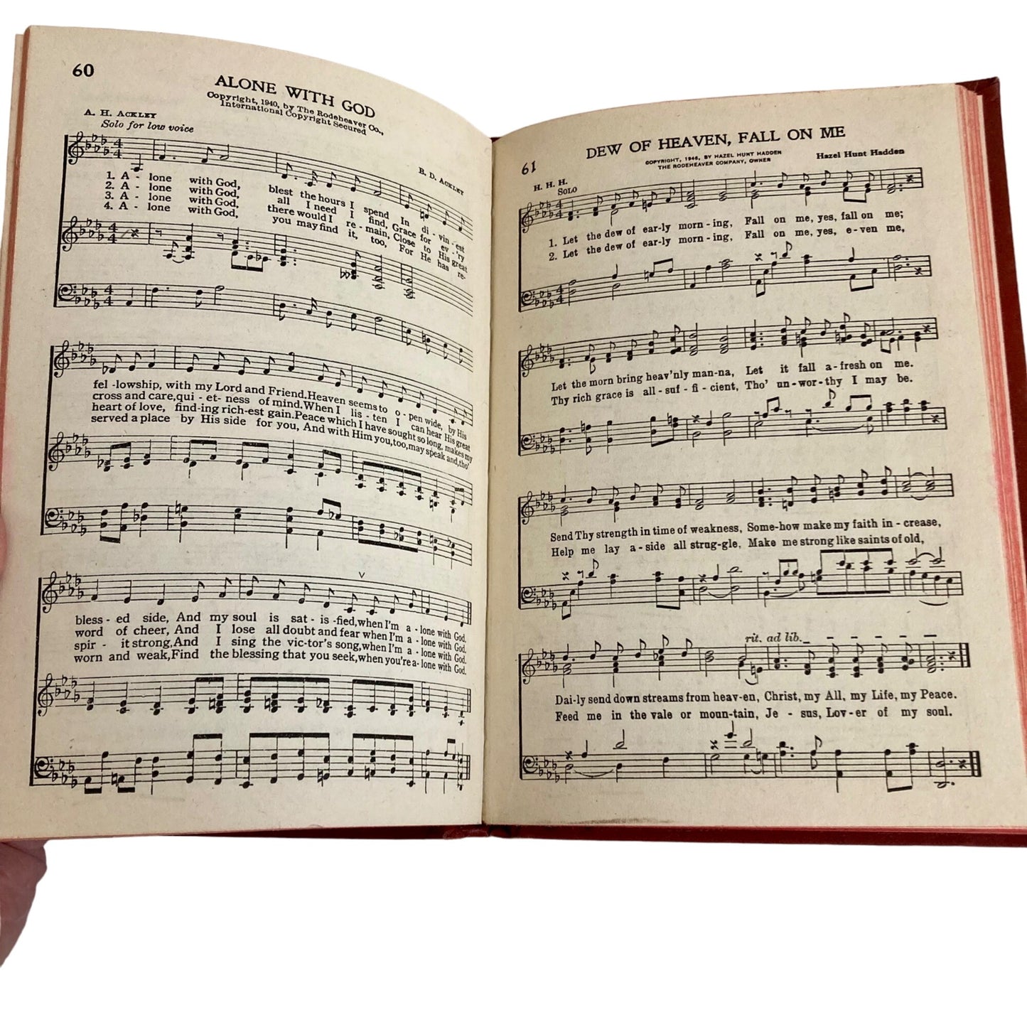 Vintage Rodeheaver's Gospel Solos Duets No. 4 Song Hymn Book