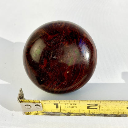 Antique Brown Swirl Porcelain Door Knob Vintage 2.25"