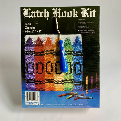 Millcraft Latch Hook Kit Crayons New Vintage 12 x 12"