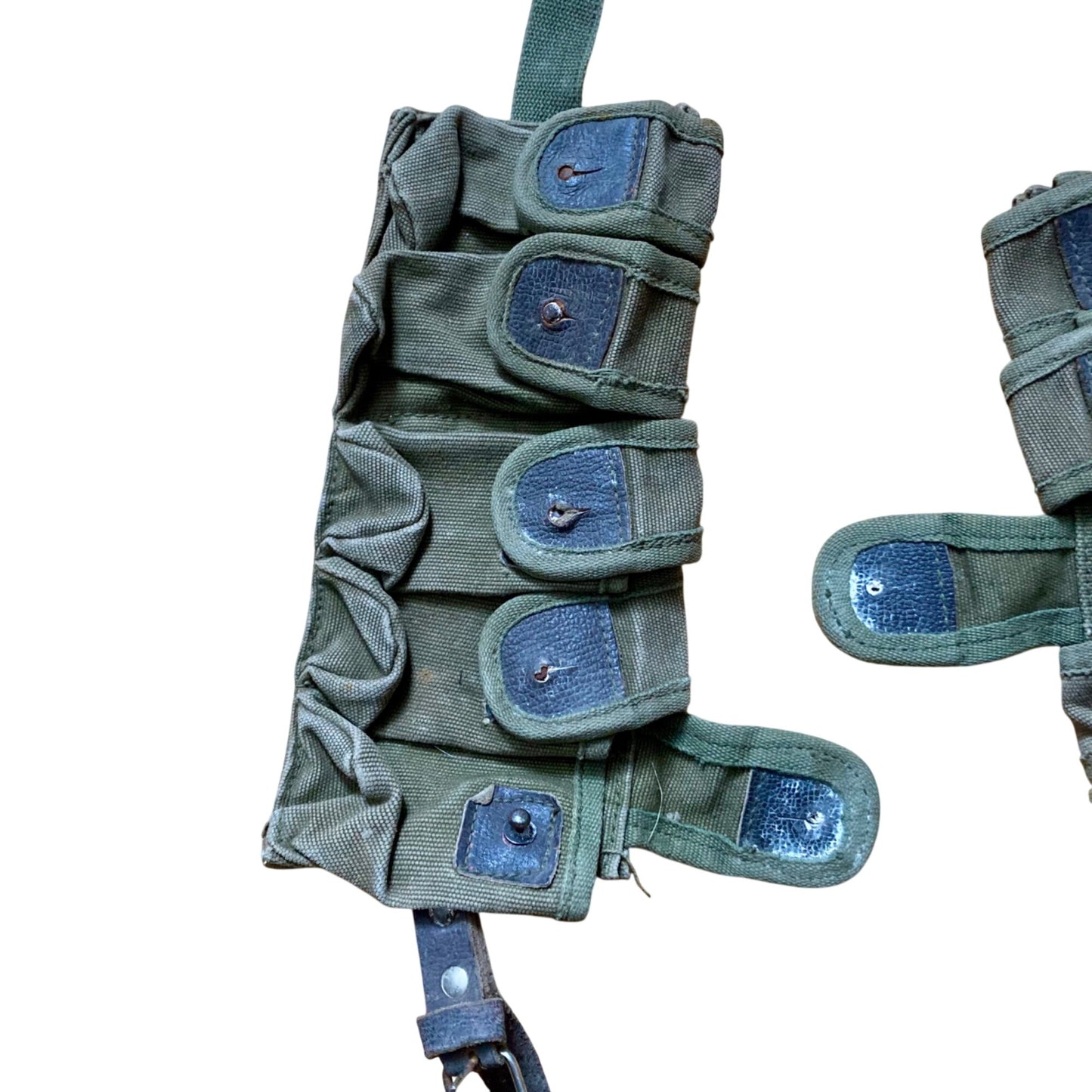 Vintage Romanian Combat Y Strap w/ Ammunition Pouches Grenade Military