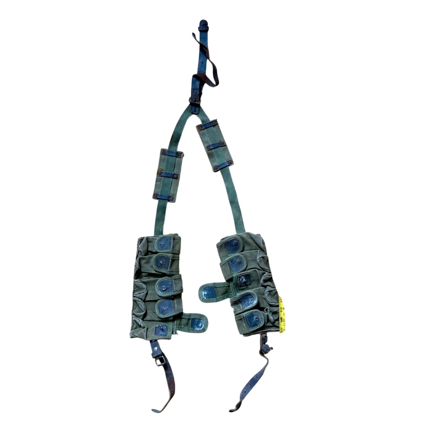 Vintage Romanian Combat Y Strap w/ Ammunition Pouches Grenade Military