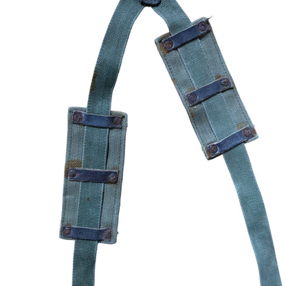 Vintage Romanian Combat Y Strap w/ Ammunition Pouches Grenade Military