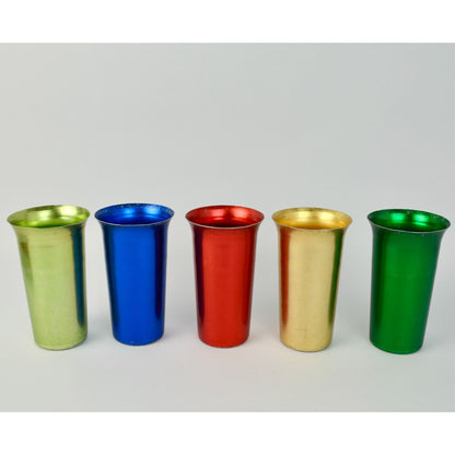 Steelmasters Italy Vintage Alpine Brand Aluminum Tumblers Set of 5