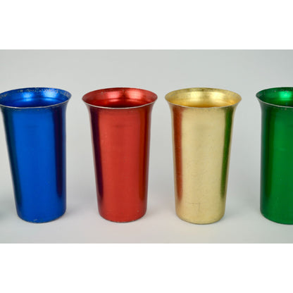 Steelmasters Italy Vintage Alpine Brand Aluminum Tumblers Set of 5