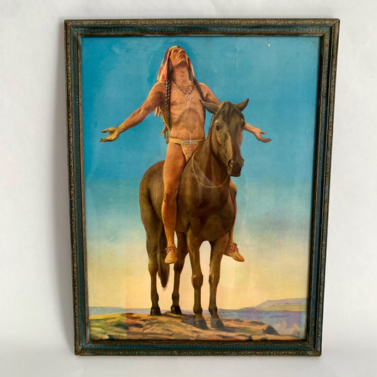 Vintage Appeal to the Great Spirit Print Framed Glass