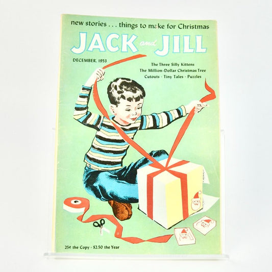 Jack and Jill Magazine December 1953 Boy Present Santa