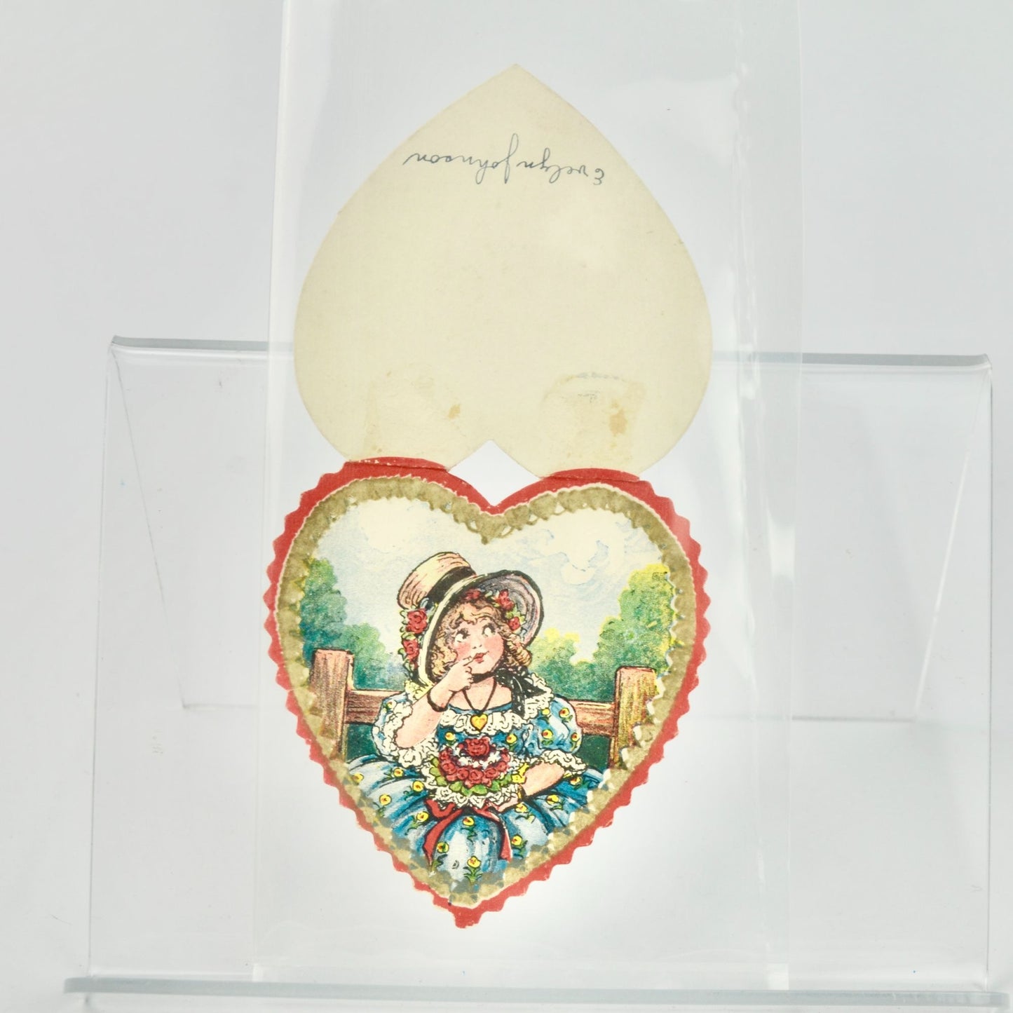 Vintage Valentine's Day Card Girl Hat