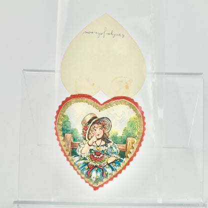 Vintage Valentine's Day Card Girl Hat